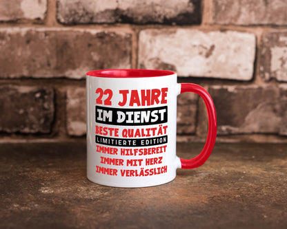 22 Jahre im Dienst | Jubiläum Arbeit v9 lustiger Spruch Geschenk Kollegen Büro