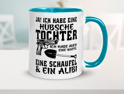 Hübsche Tochter Geschenk Familie Geschenkidee lustiger Spruch Tasse