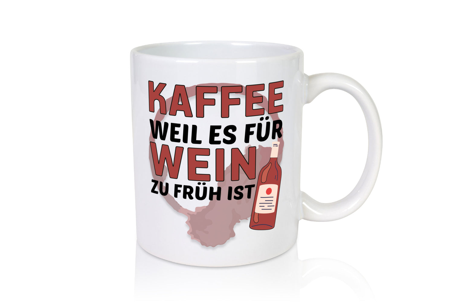 Zu früh für Wein | Büro Sarkasmus lustiger Spruch Geschenkidee Arbeit Kollegen