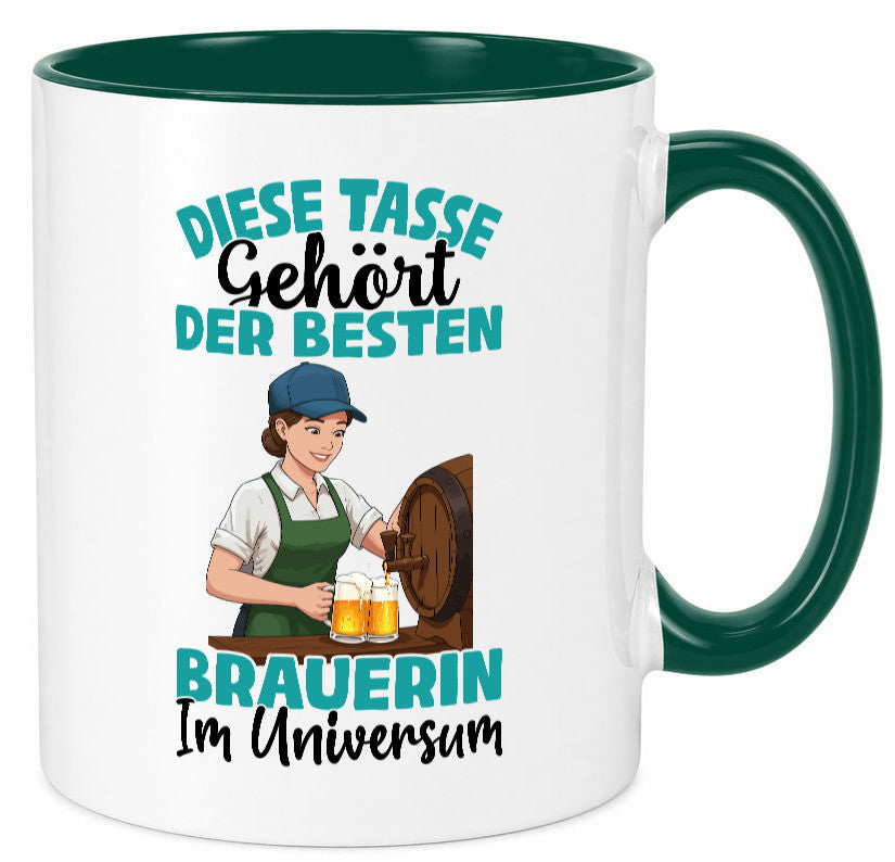 Im Universum: Brauerin | Bier Brauerei lustiger Spruch Geschenk Humor