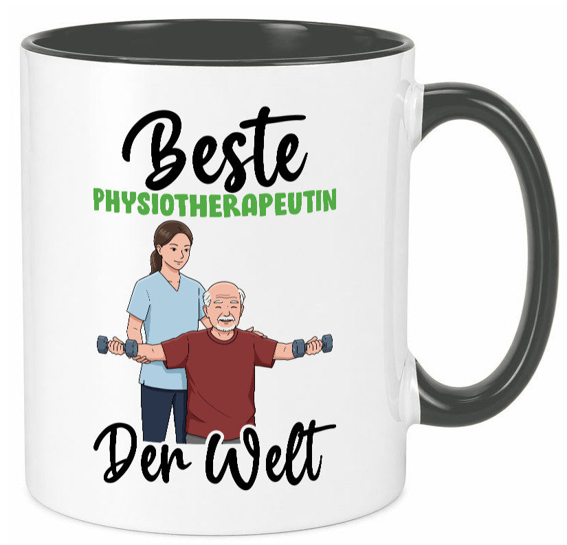 Beste Physiotherapeutin v3 lustig Humor Geschenkidee Geschenk Tasse