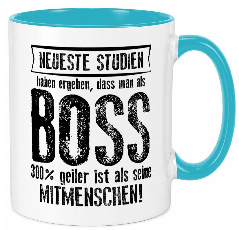 Neuste Studien: Boss | Führungskraft Vorgesetzter lustiger Spruch Geschenk Tasse