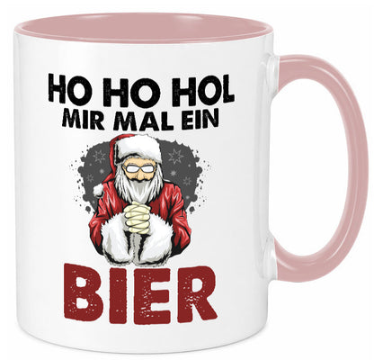 Ho Hol mir mal ein Bier | Weihnachten Geschenkidee Humor Tasse