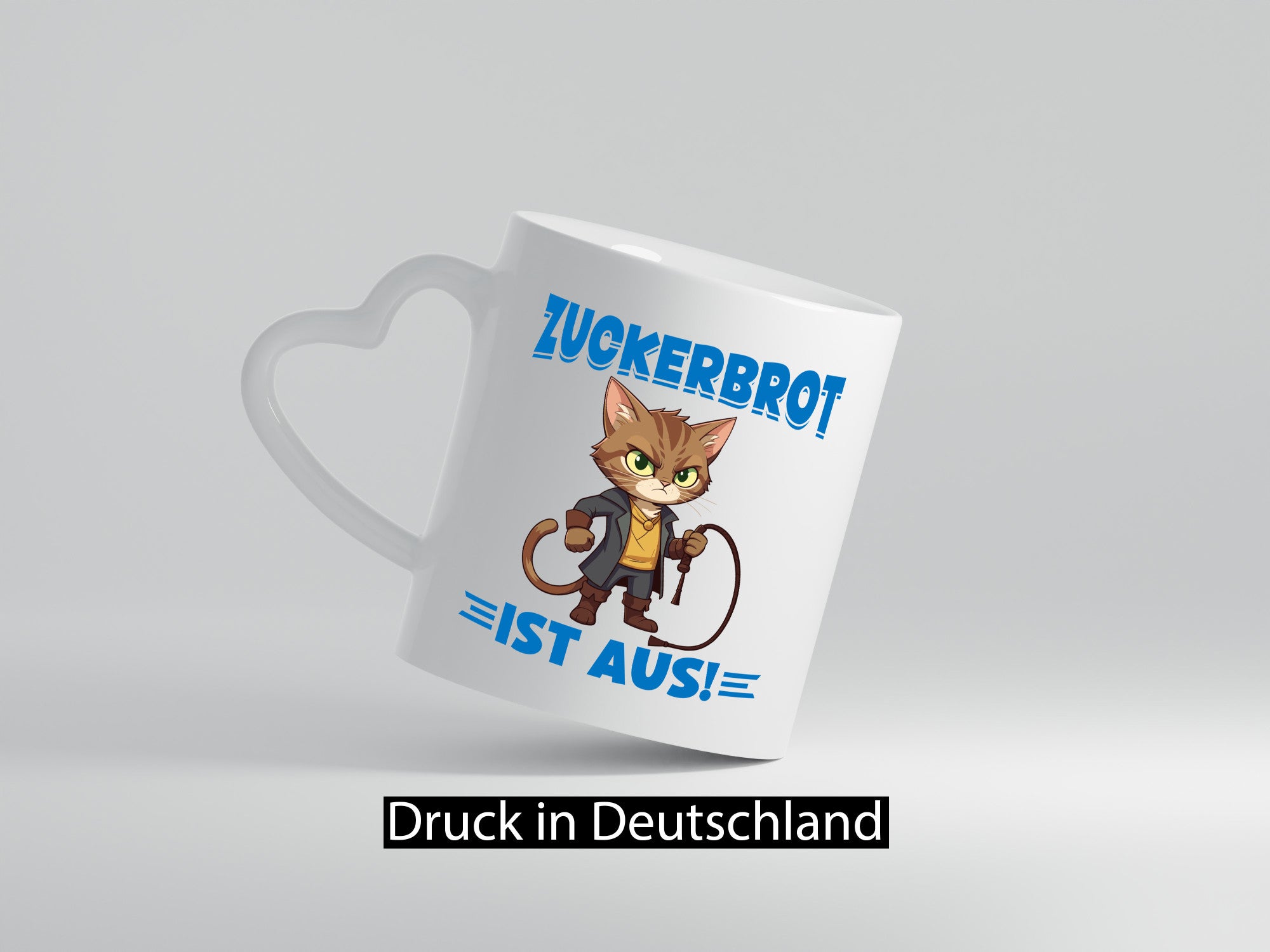 Zuckerbrot ist aus | Katze mit Peitsche Geschenk Tierliebhaber Humor lustiger