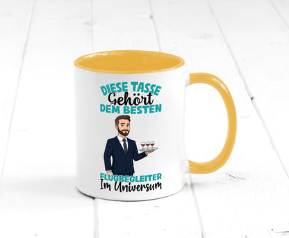 Im Universum: Flugbegleiter | Steward Flughafen Humor Geschenkidee Tasse