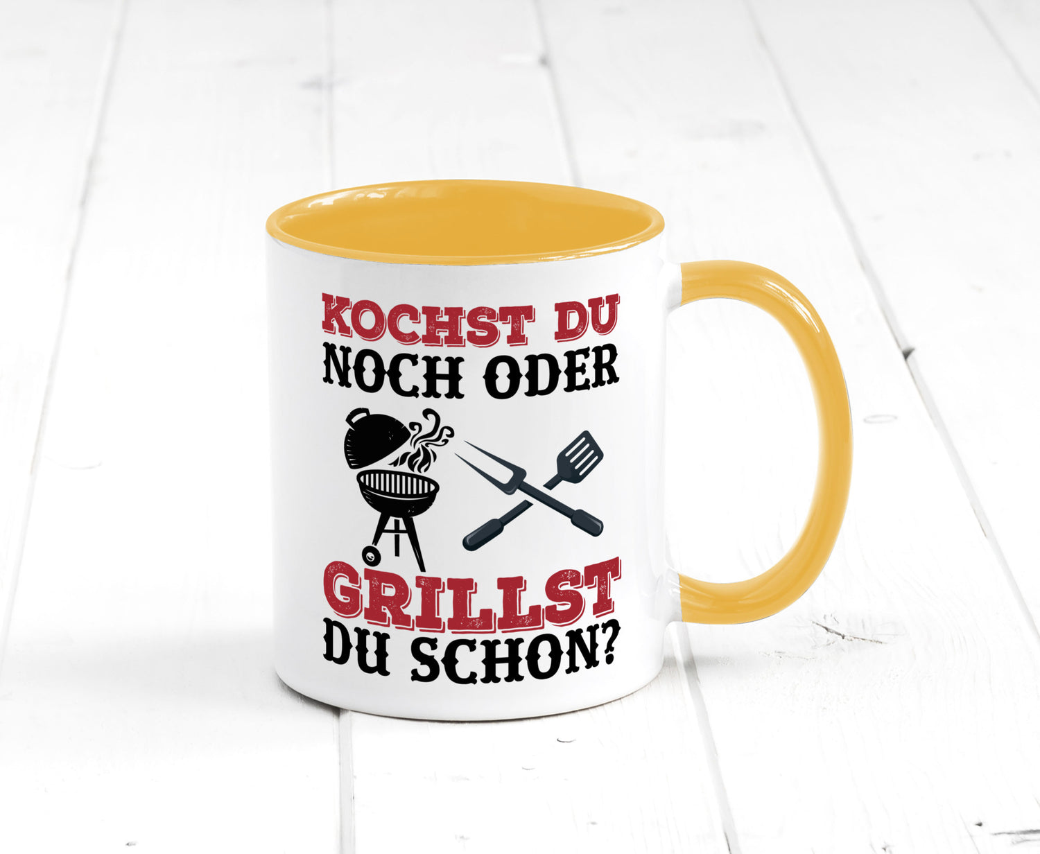 Grillst du schon? | Spruch Tasse Grillen Männer Geschenkidee Humor