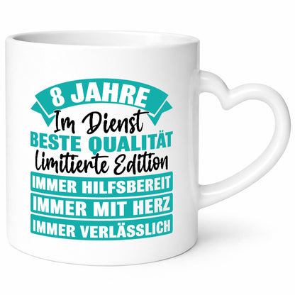8 Jahre im Dienst | Jubiläum Arbeit Humor Kollegen Büro Geschenkidee Tasse