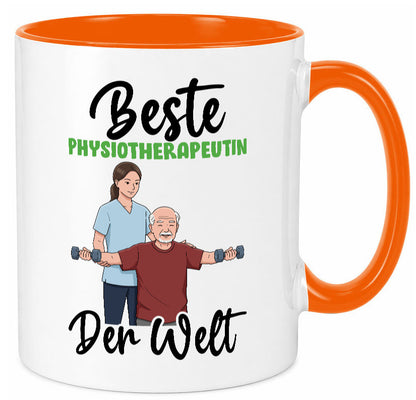 Beste Physiotherapeutin v3 lustig Humor Geschenkidee Geschenk Tasse