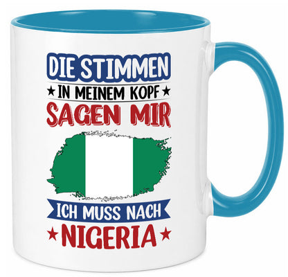 Nigeria | Urlaub Stimmen in meinem Kopf Traumland Geschenk Humor Geschenkidee