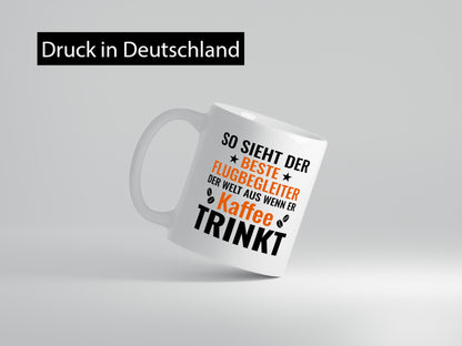 Kaffee trinkt: Flugbegleiter | Steward Flughafen Geschenk Humor Geschenkidee
