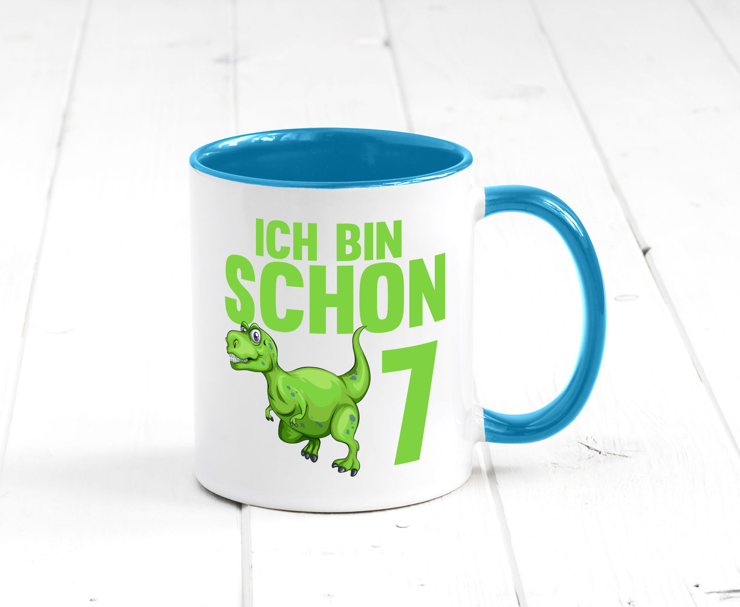 7. Geburtstag | 7 Jahre Dino Dinosaurier Humor Geschenkidee Tasse