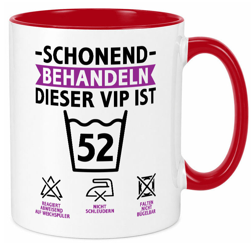 52 Geburtstag | schonend behandeln Jahre lustig Geschenkidee Geschenk Tasse