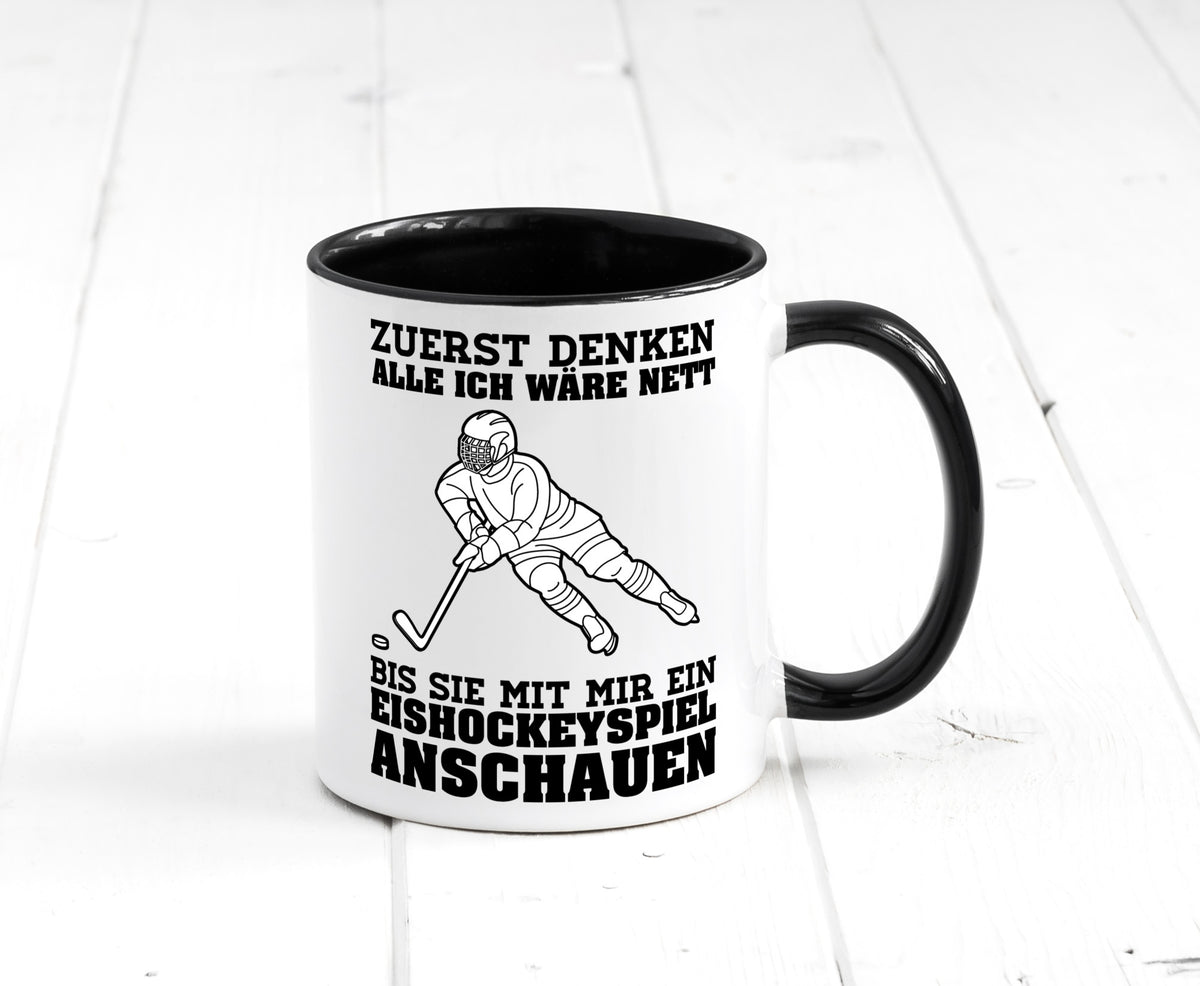 Eishockeyspiel | Eishockeyfan Tasse Eishockeyspieler Humor Geschenkidee