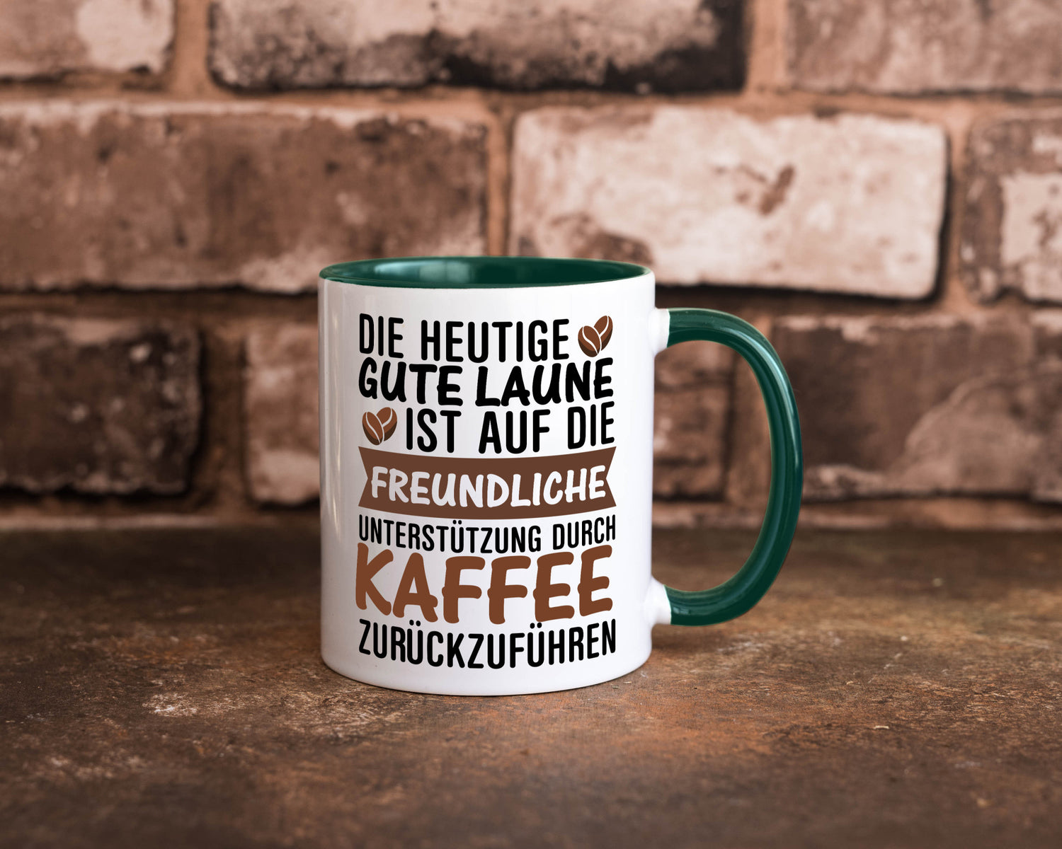 Unterstützung durch Kaffee | Kaffeliebhaber gute Laune Geschenk Humor