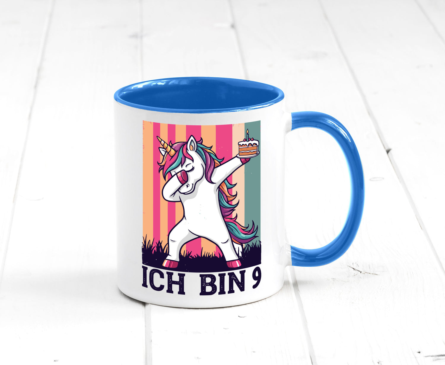 9 Geburtstag | Einhorn Damping Mädchen Humor Geschenkidee Tasse