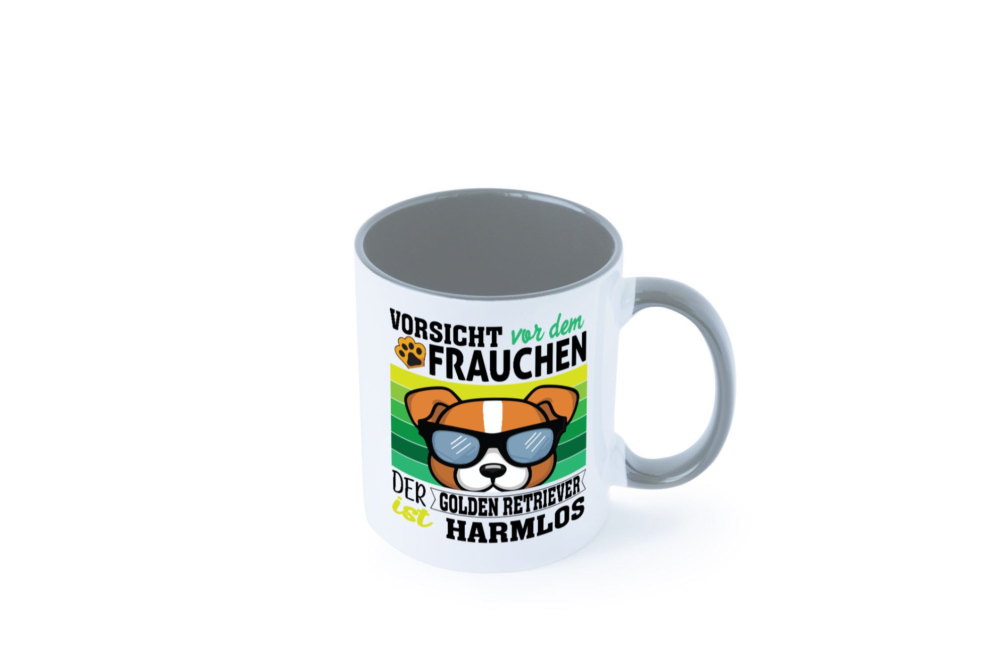 Vorsicht vor dem Frauchen Golden Retriever ist Harmlos lustiger Spruch Geschenk
