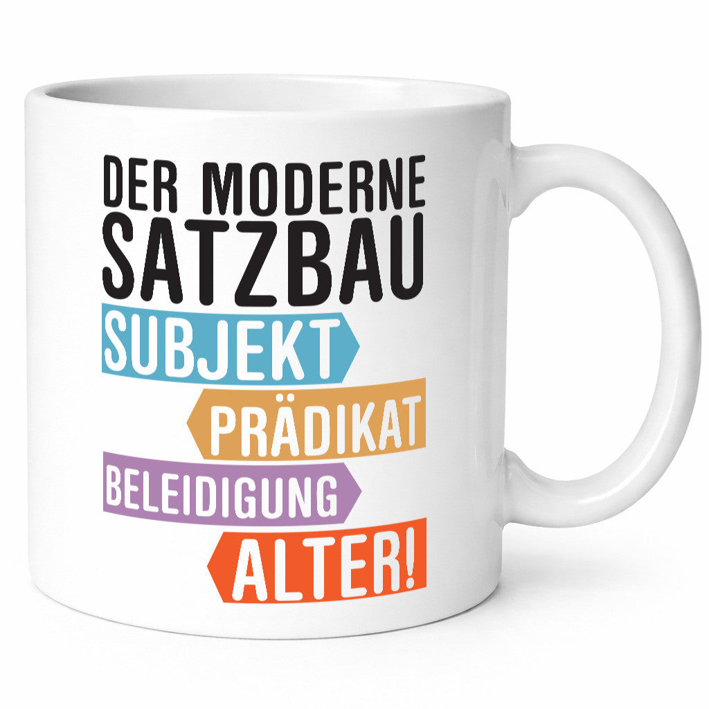 Moderner Satzbau | Lehrer Lehrerin Kollege lustig Arbeit Kollegen Büro Geschenk