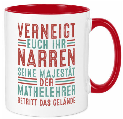 Verneigt euch: Mathelehrer | Lehrer Mathe Geschenkidee Humor Tasse