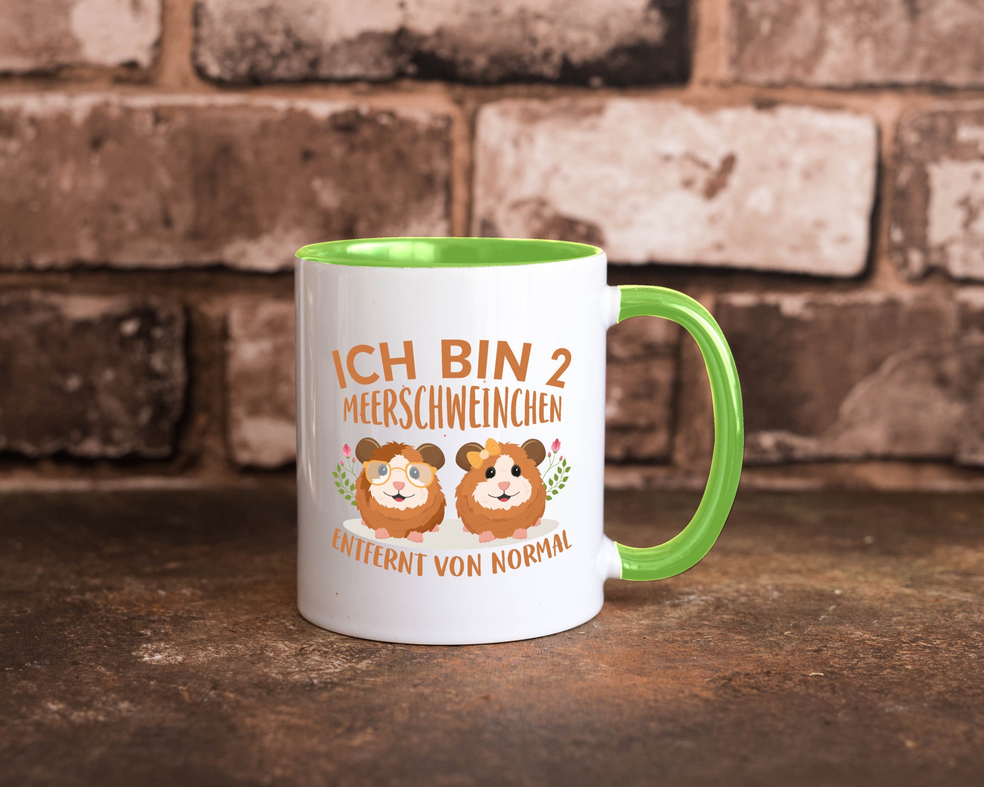 Zwei Meerschweinchen | Tierfreund Tasse Tier Liebe lustig Tierliebhaber Humor