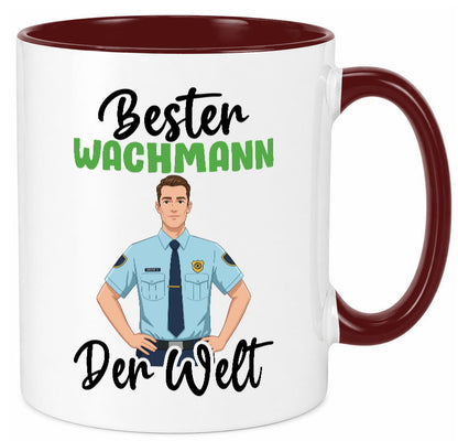 Bester Wachmann | Wachpersonal Nachtwächter v2 Geschenk Humor Geschenkidee Tasse