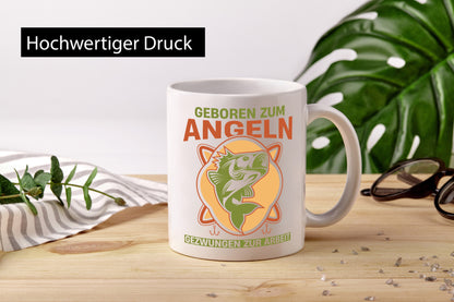Geboren zum Angeln gezwungen zur Arbeit | Angler Fische lustig Kollegen Büro