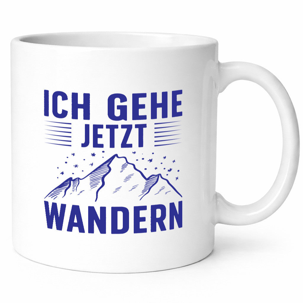 Gehe jetzt wandern | Berge Sterne lustiger Spruch Geschenk Humor Geschenkidee