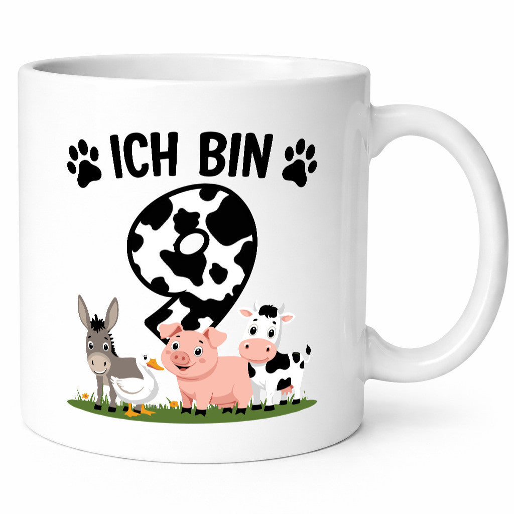 9 Geburtstag | Jahre Farmer Kind lustiger Spruch Geschenk Geschenkidee Tasse