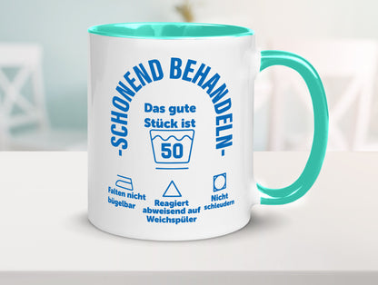 Schonend behandeln | 50 Geburtstag Humor Geschenkidee Tasse
