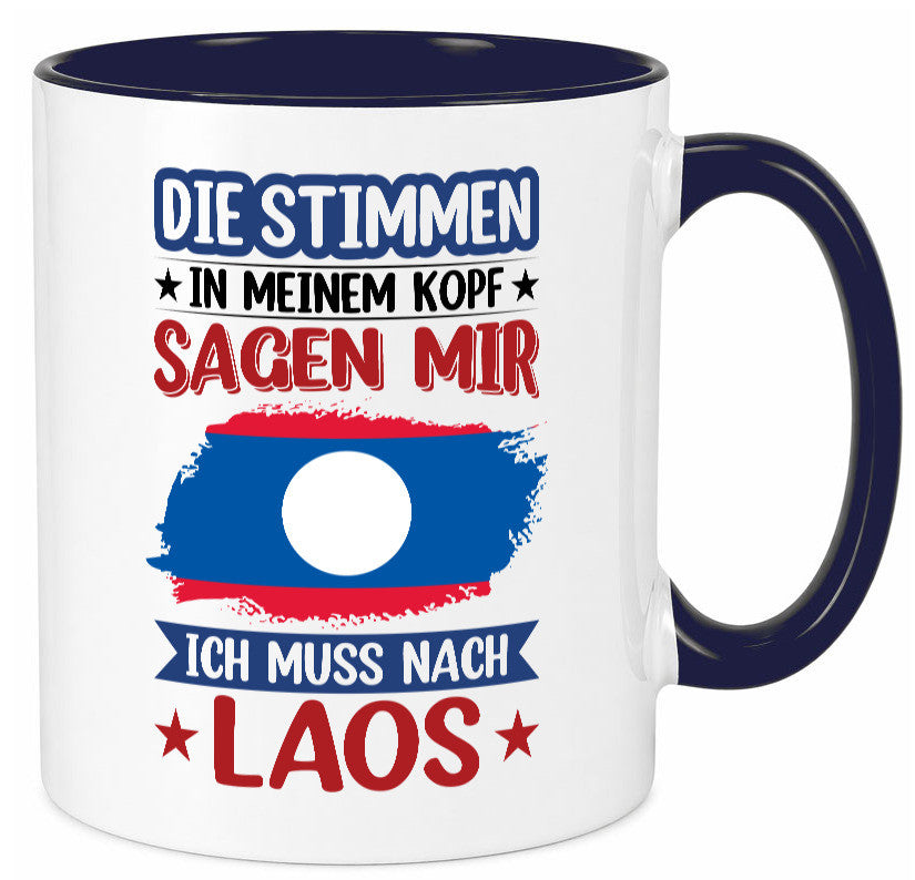 Laos | Urlaub Stimmen in meinem Kopf Traumland lustig Humor Geschenkidee