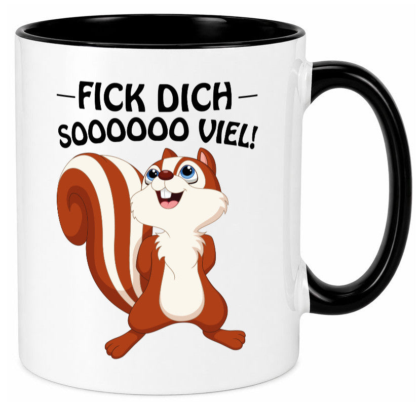 Fick dich so viel Geschenk Humor Geschenkidee lustiger Spruch Tasse