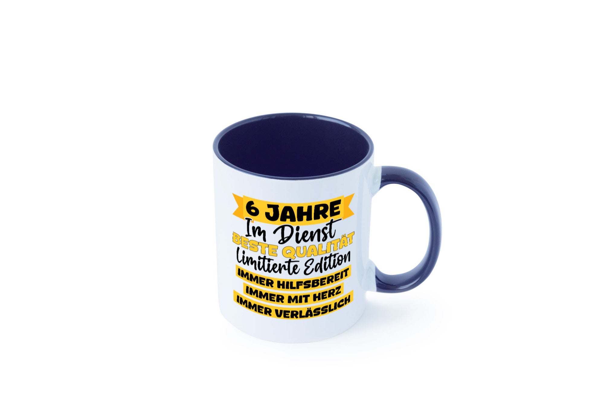6 Jahre im Dienst | Jubiläum Arbeit v8 Geschenkidee Kollegen Büro Humor Tasse