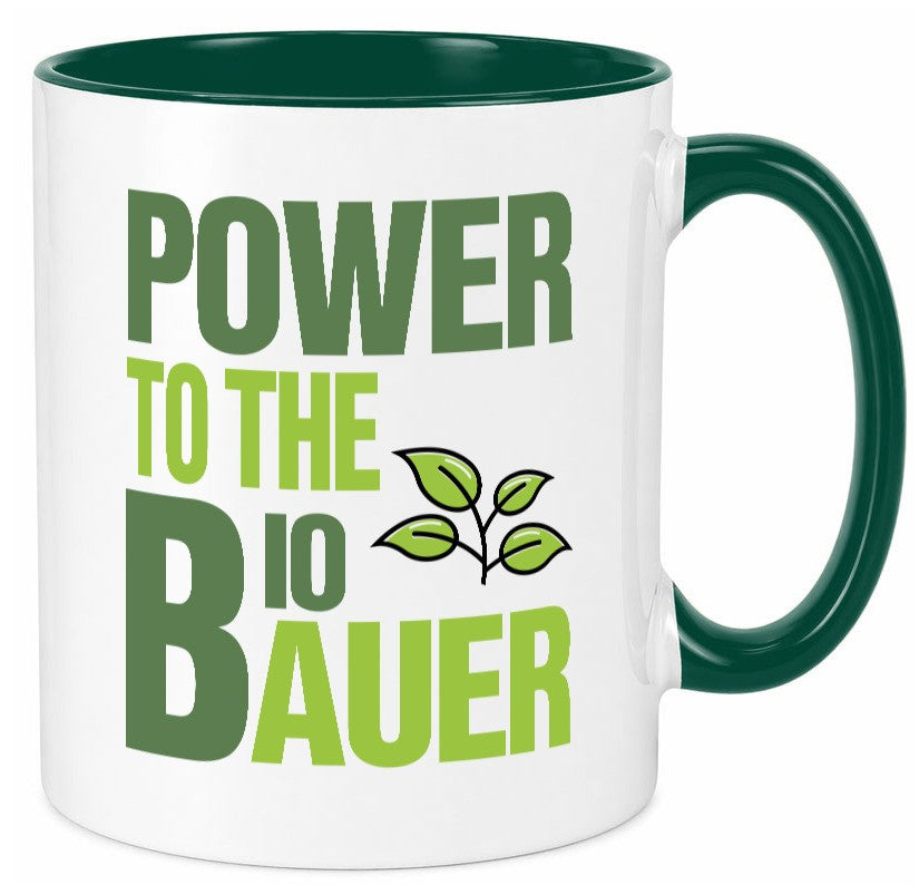Bio Bauer Power | Landwirt Tasse Bauernhof Spruch lustig Humor Geschenkidee