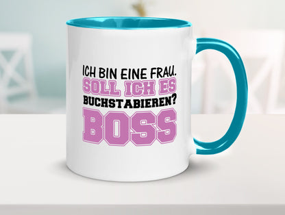Ich bin der Boss Geschenk Humor Geschenkidee lustiger Spruch Tasse