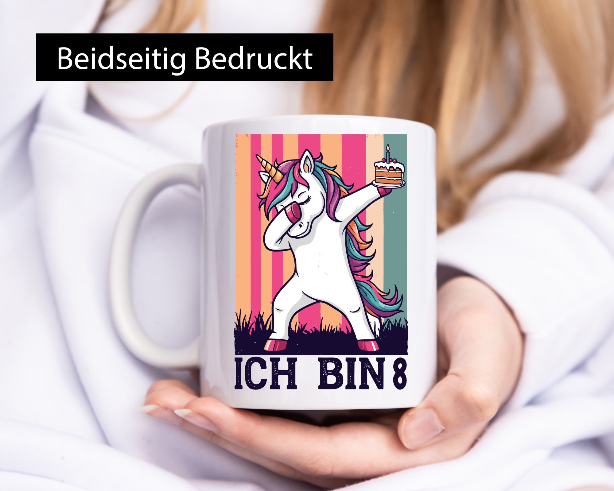 8 Geburtstag | Einhorn Damping Mädchen lustig Geschenkidee Geschenk Tasse