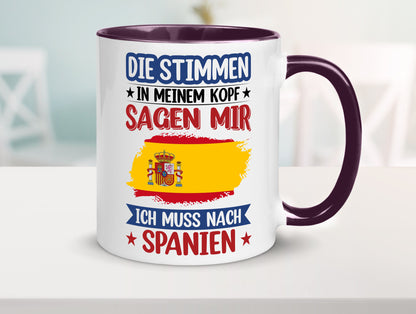 Spanien | Urlaub Stimmen in meinem Kopf Traumland v2 lustiger Spruch Geschenk