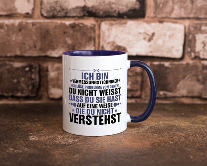 Löse Probleme: Vermessungstechniker | Techniker Humor Geschenkidee Tasse