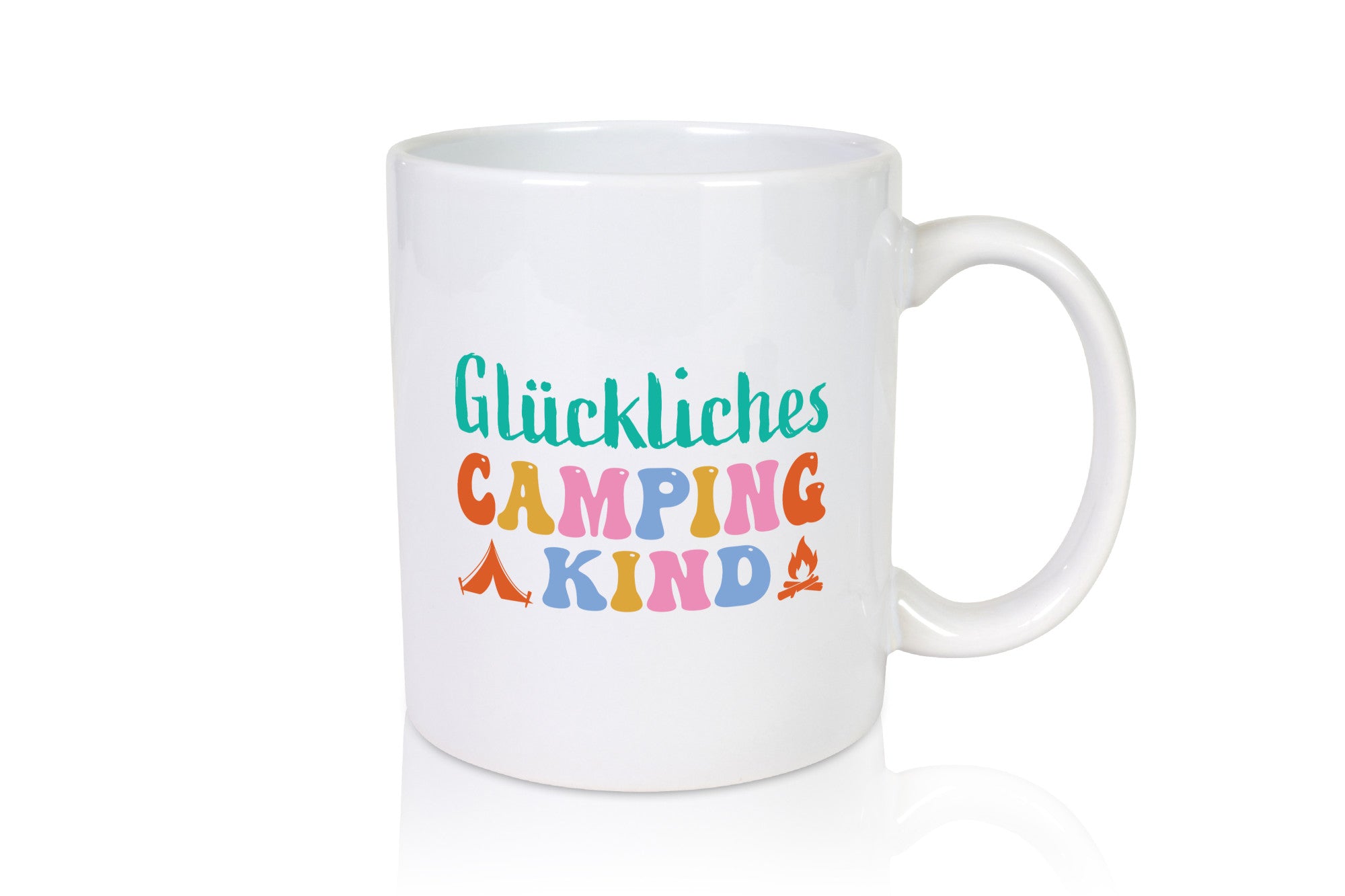 Glückliches | Camping Kind lustiger Spruch Geschenk Humor Geschenkidee Tasse
