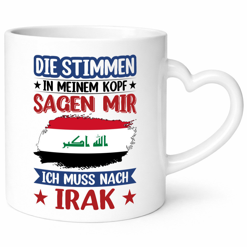 Irak | Urlaub Stimmen in meinem Kopf Traumland Geschenkidee Humor Tasse