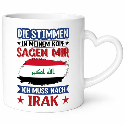 Irak | Urlaub Stimmen in meinem Kopf Traumland Geschenkidee Humor Tasse