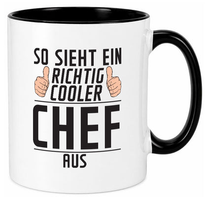 Richtig Cooler Chef | Führungskraft Vorgesetzter lustig Arbeit Kollegen Büro Tasse