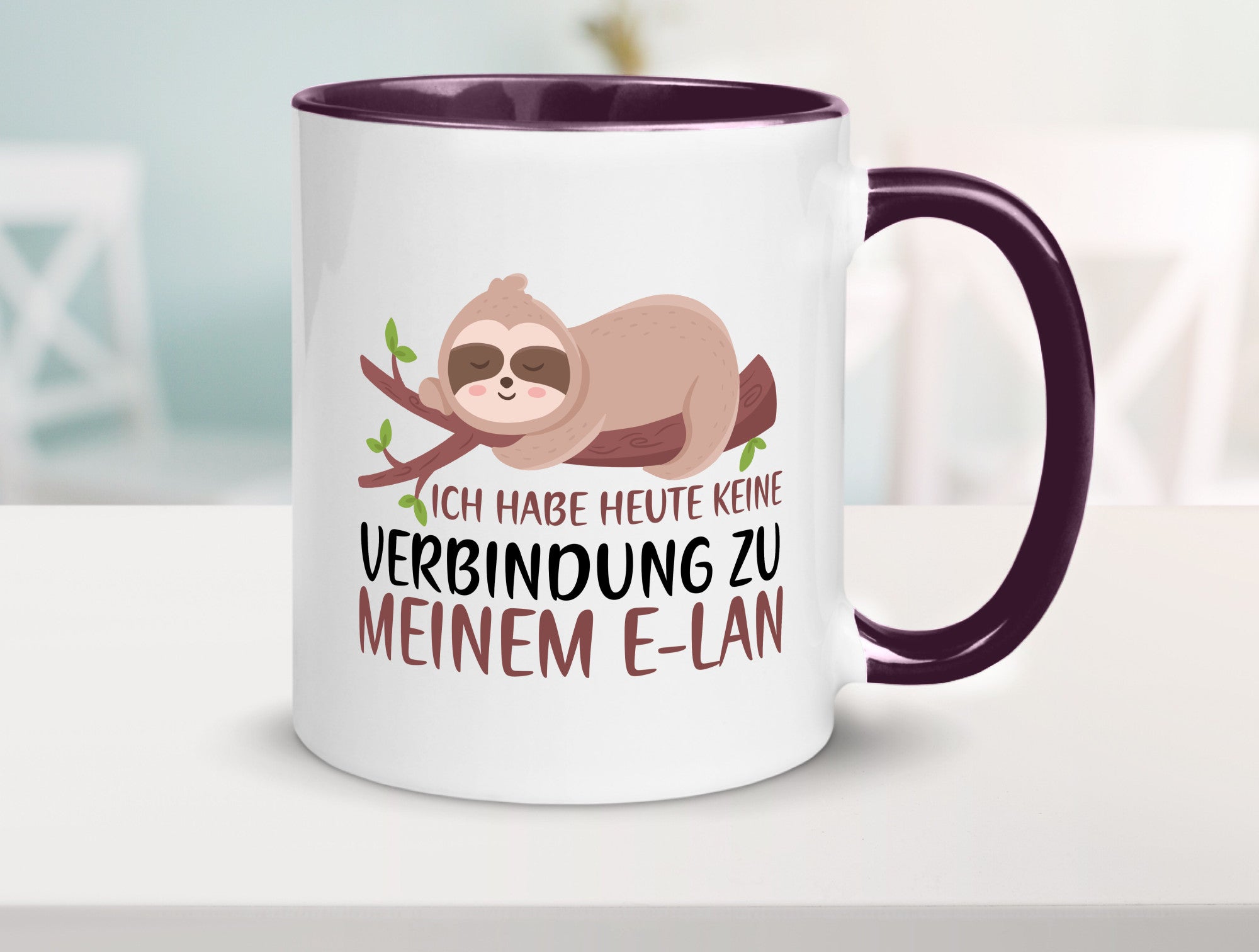 Verbindung zum Elan | WLAN Faultier Faulpelz Laufband Humor Tierliebhaber
