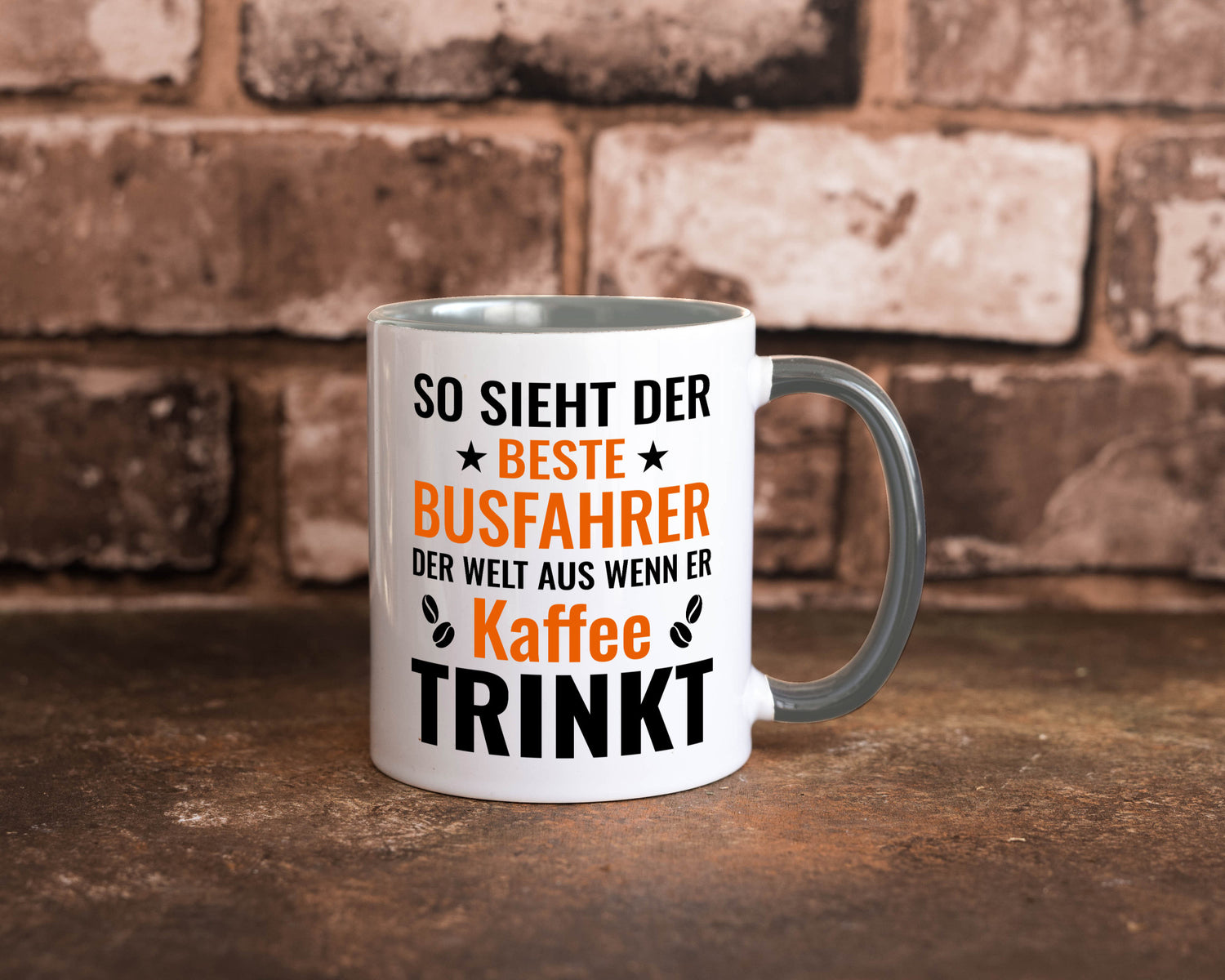 Kaffee trinkt: Busfahrer | Berufsfahrer Fahrer Geschenk Arbeit Kollegen Büro