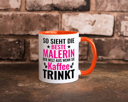 Kaffee trinkt: Malerin | Malerinnen lustiger Spruch Geschenk Humor Geschenkidee Tasse