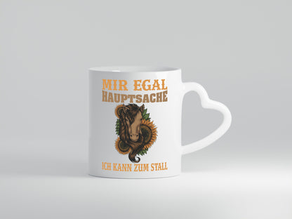 Hauptsache zum Stall | Reiterin Tasse Pferd Reiten Humor Geschenkidee