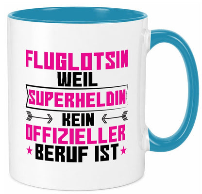 Superheldin Fluglotsin | Flughafen Flugverkehr Geschenkidee Humor Tasse