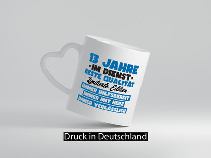 13 Jahre im Dienst | Jubiläum Arbeit v7 lustiger Spruch Geschenk Kollegen Büro