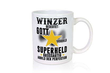 Bedeutung von Winzer | Weinbauer Wein lustig Humor Geschenkidee Geschenk Tasse