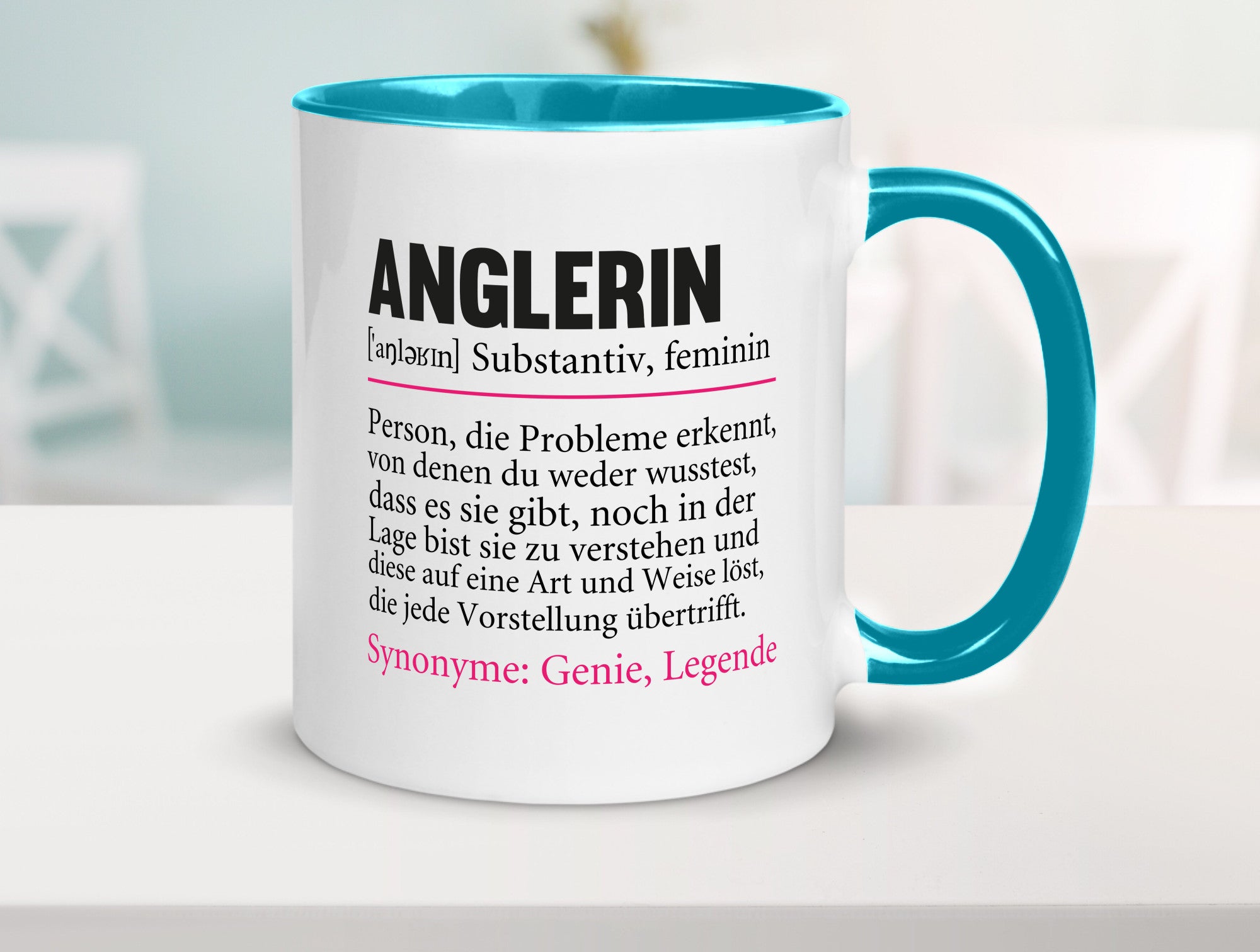 Anglerin | Spruch Angeln Fischerin Beruf Humor Arbeit Kollegen Büro