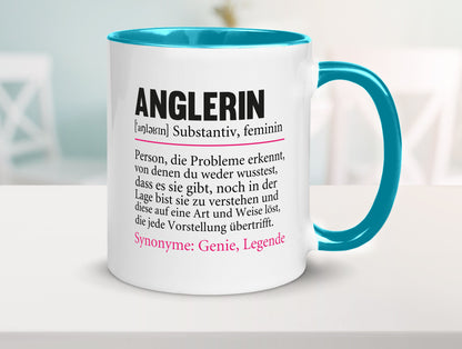 Anglerin | Spruch Angeln Fischerin Beruf Humor Arbeit Kollegen Büro