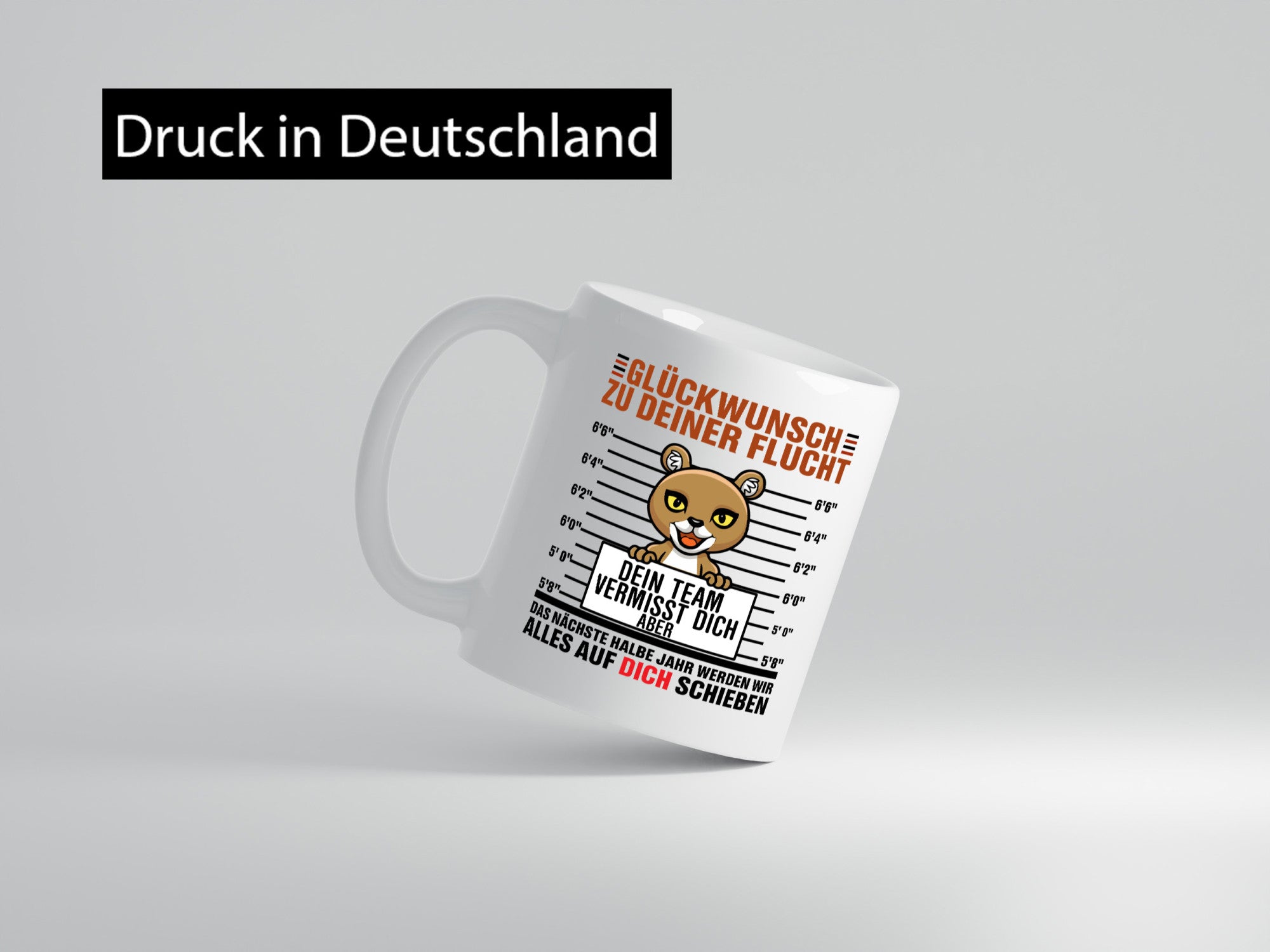 Glückwunsch zu deiner Flucht | Abschiedgeschenk v2 lustiger Spruch Geschenk